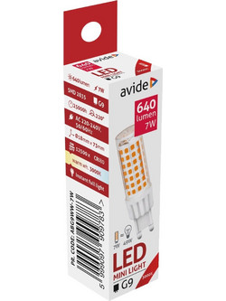 Avide LED G9 7W 220 Θερμό 3000K
