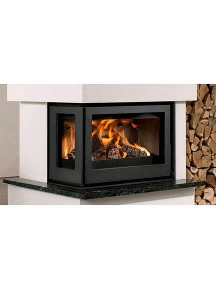 Barbas Bellfires Unilux-6 265 Ενεργειακό Τζάκι Κασέτα Αερόθερμο Ξύλου Αριστερή Γωνία 9kW