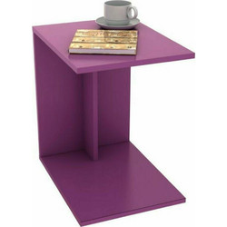 Fidelio Home C-Shape Βοηθητικό Τραπεζάκι Σαλονιού Ορθογώνιο Ξύλινο με Ροδάκια Μ45xΠ35xΥ60cm FD-SHP108-P
