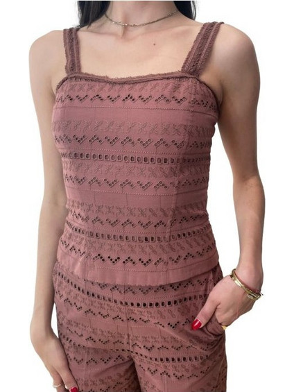 Marella Top Voile με κεντητές λεπτομέρειες Camelot 25131610522-002