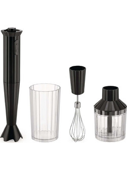 Alessi Plisse MDL10S B Σετ τμχ 4 Black Ραβδομπλέντερ με Πλαστική Ράβδο 500W