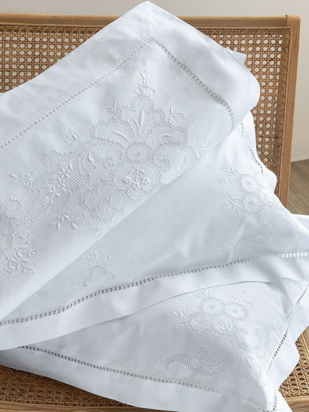 Σεντόνια Νυφικά Με Κέντημα Υπέρδιπλα Σετ Bridal Home Natali Cotton Palamaiki (225x270) 4Τεμ