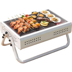 Φορητή Μεταλλική Ψησταριά Κάρβουνου 44x30x22.5cm Αναδιπλούμενη