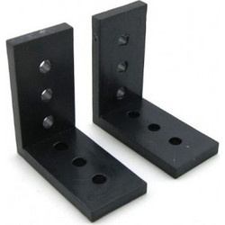Vertical L-Shaped Shaft Bracket Black (pack of 10)