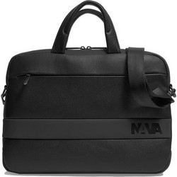 Δερμάτινη επαγγελματική τσάντα NAVA EASY ADVANCE LEATHER 15,6' EDL019 BLACK ΜΑΥΡΟ