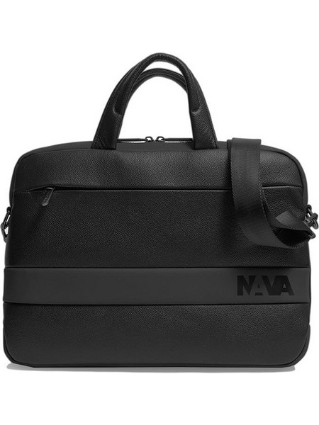 Δερμάτινη επαγγελματική τσάντα NAVA EASY ADVANCE LEATHER 15,6' EDL019 BLACK ΜΑΥΡΟ
