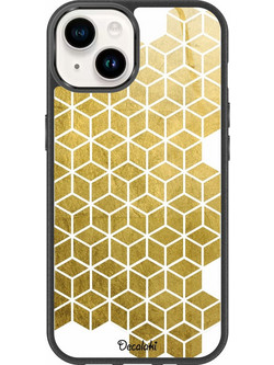 Gold Cubes Θήκη Κινητού Σχέδιο 50038 - iPhone, iPhone 14, Premium Classic Case