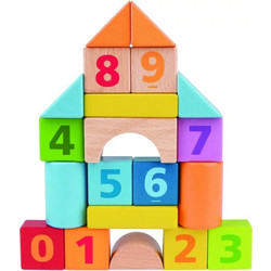Ξύλινα Τουβλάκια Με Αριθμούς Count 'n' Build Set