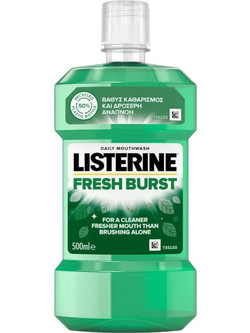 Listerine Fresh Burst Στοματικό Διάλυμα Κατά της Πλάκας 500ml
