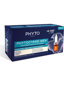 Phyto Phytocyane Progressive Treatment for Men Αμπούλες κατά της Τριχόπτωσης 12x5ml
