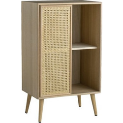 Artekko Cons MDF Μπουφές με Ψάθα σε Φυσική Απόχρωση