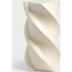 Βοηθητικό pillar τραπεζάκι &Klevering Marshmallow Off White Glass fiber h: 54 cm x O 29.5 cm