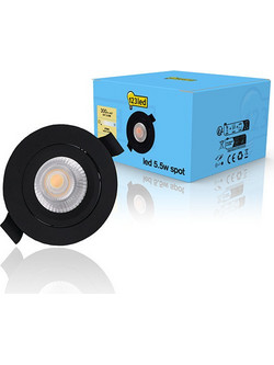 123led μαύρο χωνευτό φωτιστικό Dimmable, O 68mm (5,5W) | 2700K