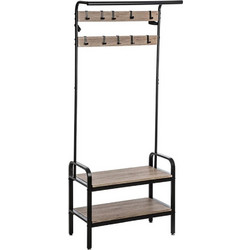 Κρεμάστρα Δαπέδου 5Five Jano Coat Rack Μαύρο/Καφέ 160407
