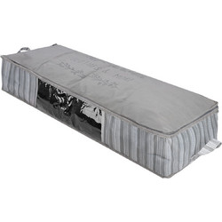 Θήκη Αποθήκευσης Non Woven Υφασμάτινη 100X50X20Cm Με Παράθυρο Ivory Estia