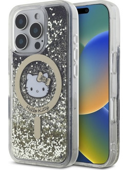 Hello Kitty - Liquid Glitter Fever MagSafe - Apple iPhone 16 Pro - Μαύρο