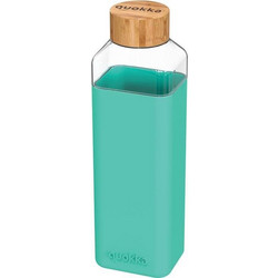 Quokka Storm - Glass Rounded Bottle With Silicone Cover 700ml (Teal) - (40024)