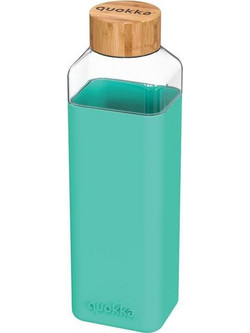 Quokka Storm - Glass Rounded Bottle With Silicone Cover 700ml (Teal) - (40024)