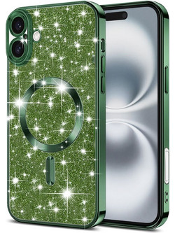 Techsuit Luxury Glitter MagSafe Θήκη Back Cover Deep Green (iPhone 16)