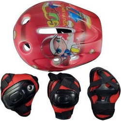 Παιδικό Σετ Προστατευτικών Set Helmet για Ποδήλατο,Πατίνια,Skateboard. Κοκκινο-98562