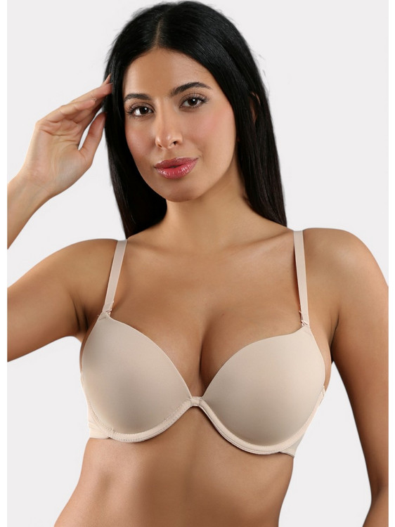 New Bra Lingerie 7035 Σουτιέν Double Push Up Μπεζ NB7035-1