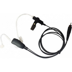 Osio NT-8990 Αδιάβροχο ακουστικό handsfree για επαγγελματικό πομποδέκτη Μotorola CLP-446e με βύσμα για σύνδεση με δεύτερο, PTT και διάφανο σπιράλ σιλικόνης NT-8990