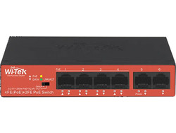 Wi-Tek WI-PS205H V2 Unmanaged L2 Switch με 4 Θύρες Ethernet 100Mbps και 2 SFP Θύρες