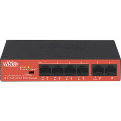 Wi-Tek WI-PS205H V2 Unmanaged L2 Switch με 4 Θύρες Ethernet 100Mbps και 2 SFP Θύρες