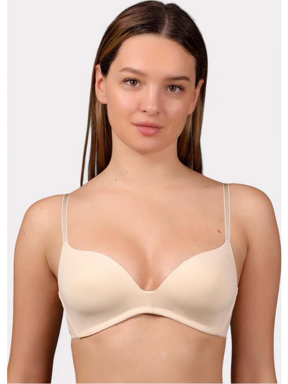New Bra Lingerie Σουτιέν Χωρίς Ενίσχυση & Μπανέλα Μπεζ NB1791-3