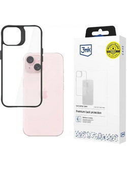 3mk Satin Armor Case Plus Back Cover Transparent / Black (iPhone 15 Plus)