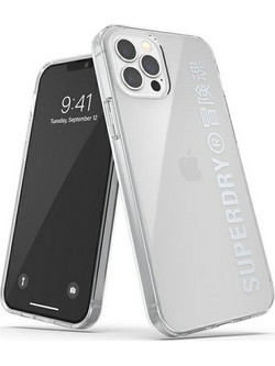 SUPERDRY Snap Iphone 12/12 Pro Clear Case srebrny/Silver - (42591)
