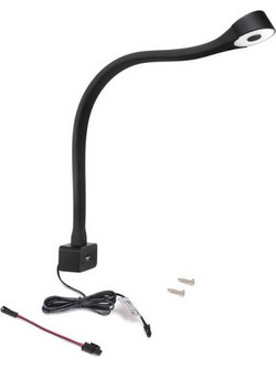ΦΩΤΙΣΤΙΚΟ ΔΙΑΒΑΣΜΑΤΟΣ EMUCA ALGOL LED 4000K 5218214 ΜΕ ΘΥΡΑ USB ΕΥΚΑΜΠΤΟ ΜΑΥΡΟ