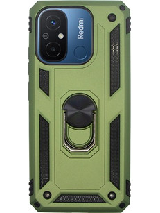 Vivid Ring Rugged Armor Case Xiaomi Redmi 12C Green