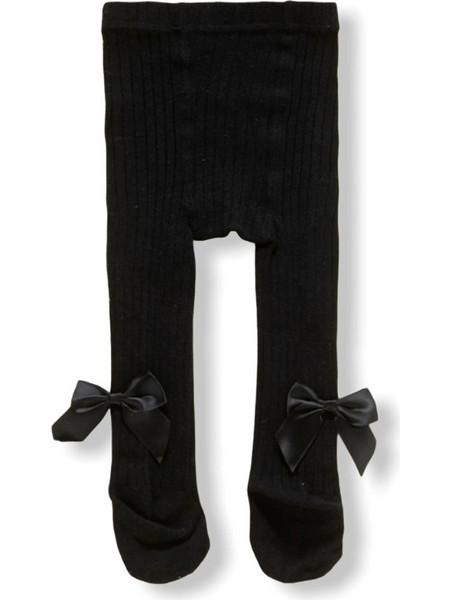 Baby Legging With Bow - Black