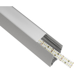 ALP-LINEAR LUMILINE 61765-3M Επιφανειακό / Κρεμαστό Προφίλ Αλουμινίου με Λευκό Γαλακτερό Πατητό Κάλυμμα για Ταινίες LED IP20 - Γκρι Ανθρακί Ματ - Μ300 x Π3.5 x Υ7cm