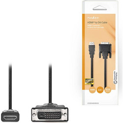 Nedis Καλώδιο HDMI Male to DVI-D Male 2m Black CCGB34800BK20