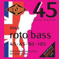 Rotosound RB45 Σετ 4 Χορδές Ηλεκτρικού Μπάσου Nickel Plated Steel 45-105"