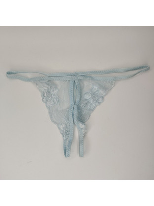 Γυναικείο Κιλοτάκι String με Δαντέλα Γαλάζιο