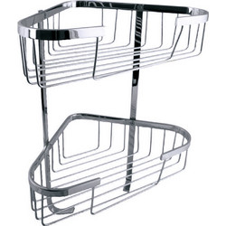 Ραφιέρα Μπάνιου Μεταλλική 2 Θέσεων Χρωμέ Inox Interflex 185130