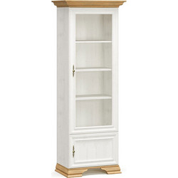 Βιτρίνα Jaden Golden Oak-Λευκό Antique 70,5x43x197,5