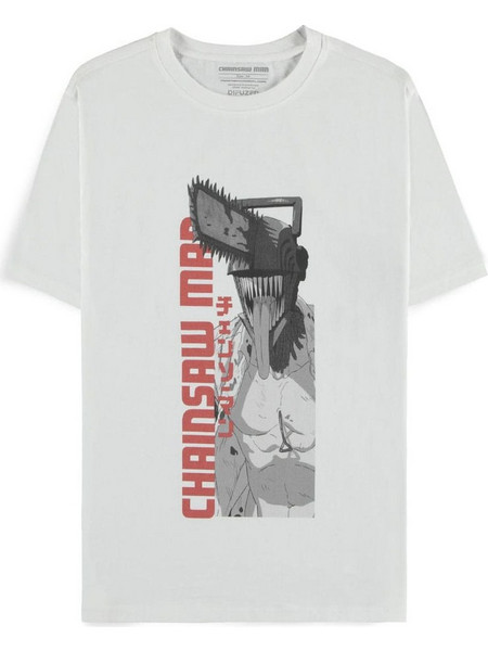 Chainsaw Man T-Shirt Chainsaw Man White Size L