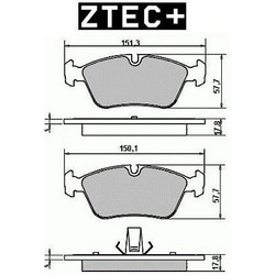 ΔΙΣΚΟΦΡΕΝΑ ZTEC+ ΕΜΠΡΟΣ Ε46 BMW BP219250