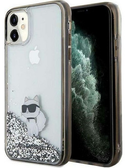Karl Lagerfeld Liquid Glitter Choupette Θήκη Transparent (iPhone 11 / XR)