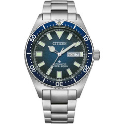 Citizen Promaster Ανδρικό Ρολόι Αυτόματο με Ασημί Μεταλλικό Μπρασελέ NY0129-58L