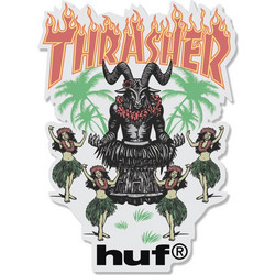HUF X THRASHER GOAT LUAU STICKER