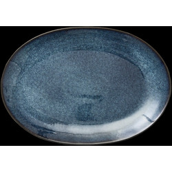 Bitz Πιατέλα Σερβιρίσματος Stoneware 36x25 Εκ. - Gastro Black/Dark Blue