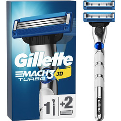 Gillette Mach3 Turbo Ξυραφάκι με Ανταλλακτικές Κεφαλές με 3 Λεπίδες & Λιπαντική Ταινία 3τμχ