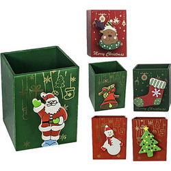 Μολυβοθήκη Ξύλινη Χριστουγεννιάτικη 8,5εκ. Xmasfest 1131893