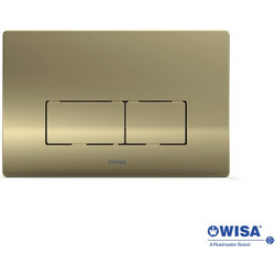 WISA EASY TOUCH Πλακέτα για Καζανάκια Διπλής Λειτουργίας Gold Brushed PVD