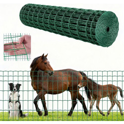 Φράχτης Γεωργίας VEVOR, 1,2 x 25 m, 2 x 4 ίντσες, περίφραξη από γαλβανισμένο ατσάλινο σύρμα 2,1 mm για βοοειδή, χοίρους και πρόβατα, βαρέως τύπου περίφραξη ζώων με επίστρωση βινυλίου για περιφράξεις ζ